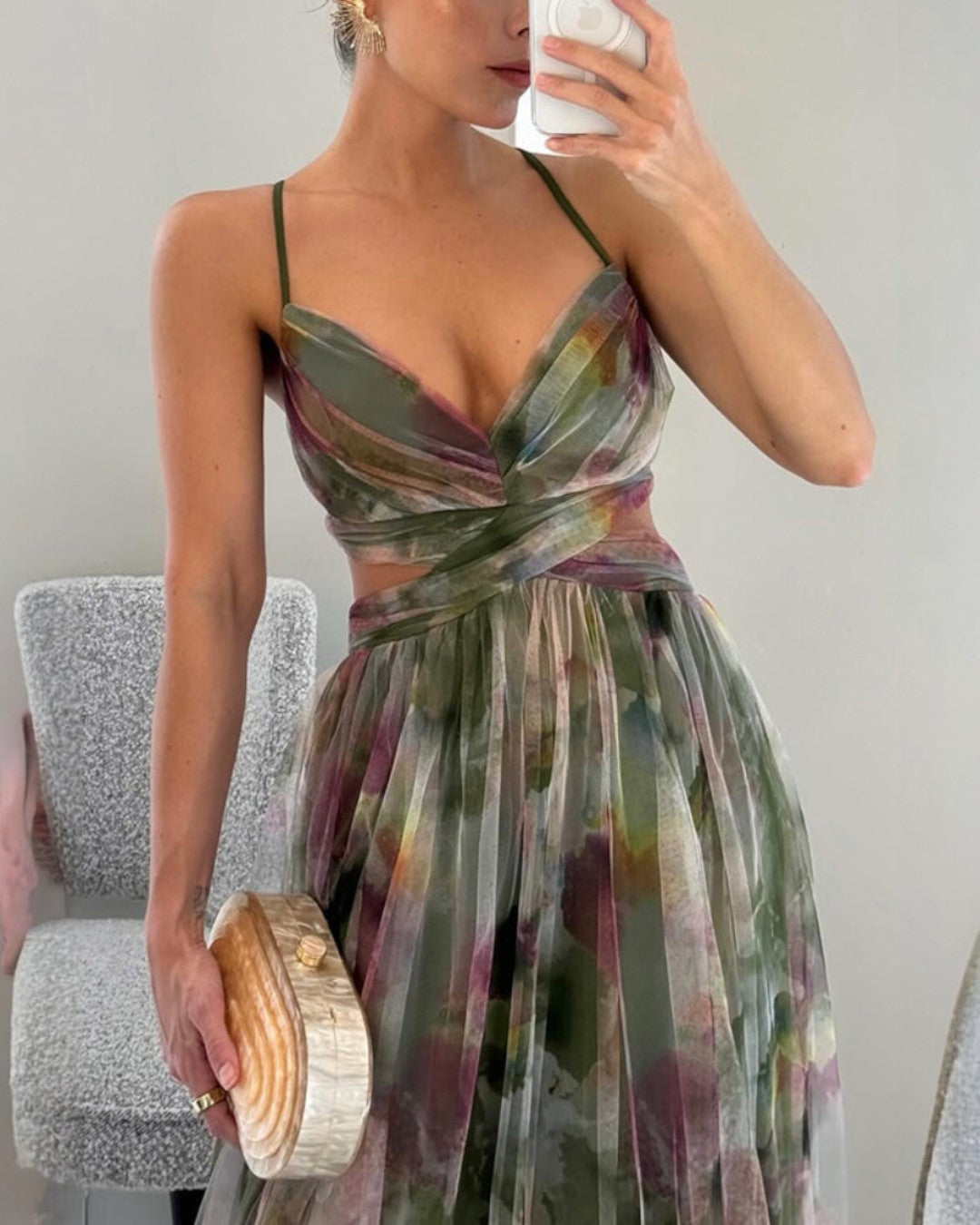 Giselle | Vestito Lungo Floreale che Slancia