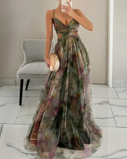 Giselle | Vestito Lungo Floreale che Slancia