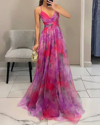 Giselle | Vestito Lungo Floreale che Slancia