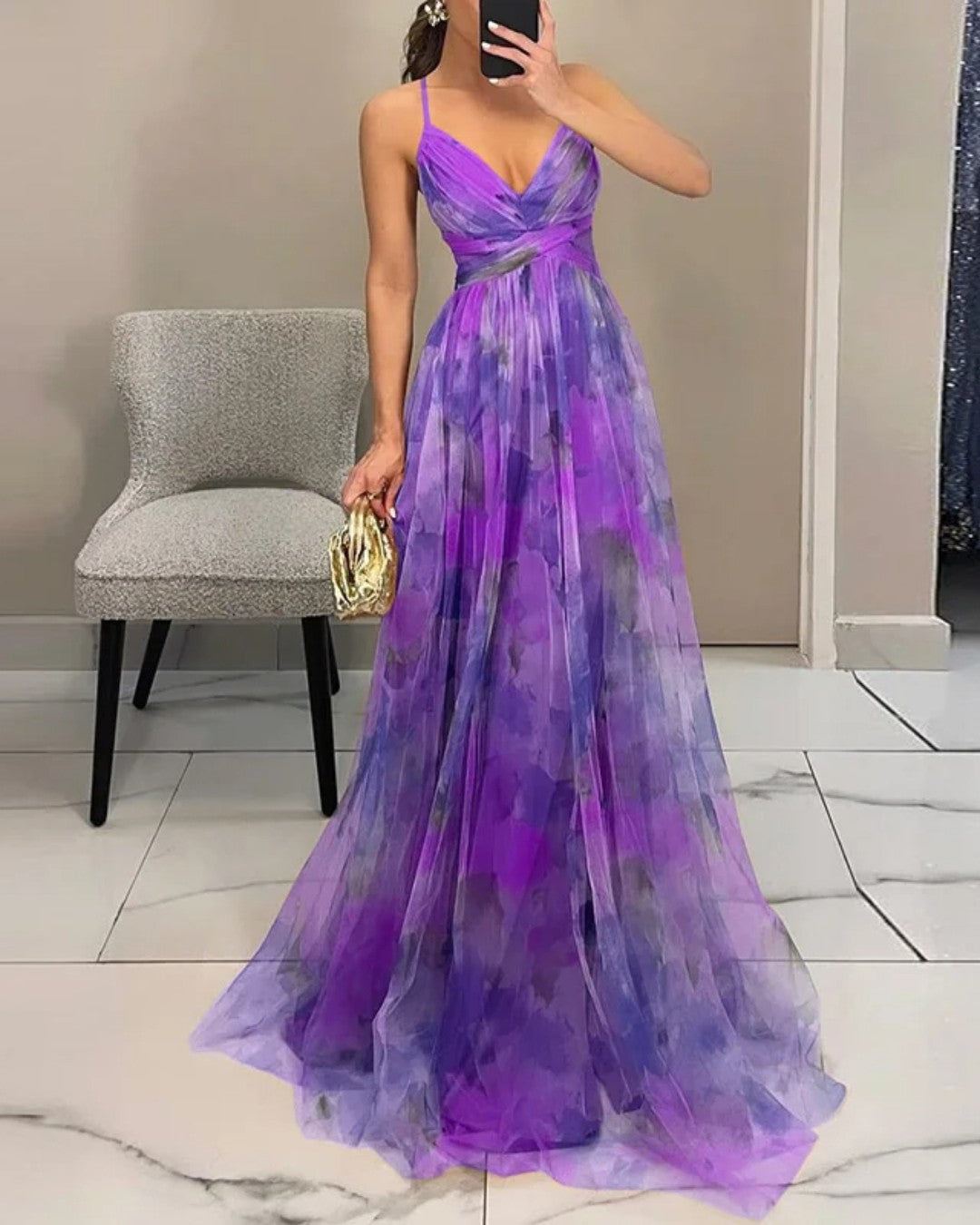 Giselle | Vestito Lungo Floreale che Slancia