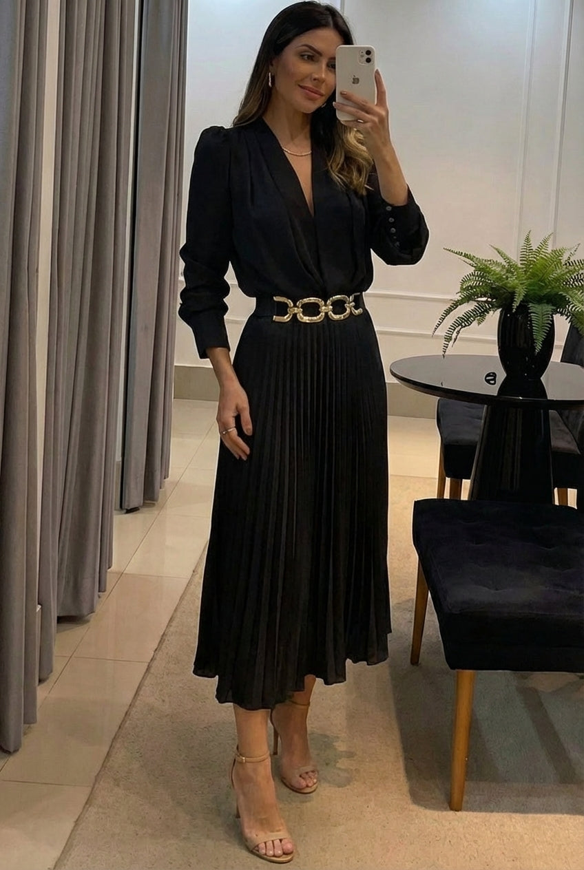 Esperanza | Vestito Lungo Plissettato